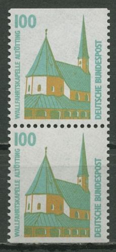 Bund 1989 Zusammendrucke SWK Sehenswürdigkeiten 1406 u C/D Paar postfrisch