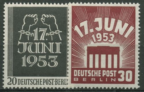 Berlin 1953 Volksaufstand 17. Juni in der DDR 110/11 postfrisch