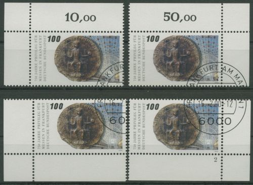 Bund 1990 750 Jahre Messeprivileg Frankfurt 1452 alle 4 Ecken gestempelt (E1772)