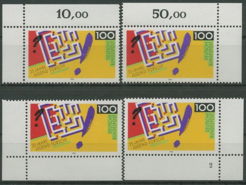 Bund 1990 Jugend forscht 1453 alle 4 Ecken postfrisch (E1773)