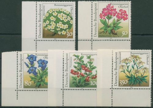 Bund 1991 Naturschutz Rennsteiggarten Oberhof 1505/09 Ecke 3 postfrisch (E1844)