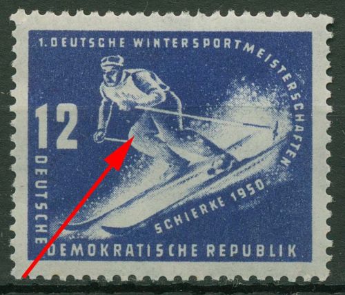 DDR 1950 Wintersportmeisterschaften Plattenfehler 246 F 49 postfrisch