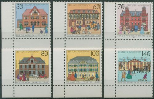 Bund 1991 Wohlfahrt Historische Posthäuser 1563/68 Ecke 3 postfrisch (E1914)