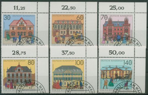 Bund 1991 Wohlfahrt Historische Posthäuser 1563/68 Ecke 2 gestempelt (E1920)