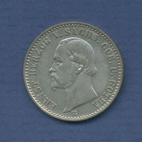 Sachsen-Coburg-Gotha 2 Groschen 1868, Herzog Ernst II., J 294 fast vz (m3796)
