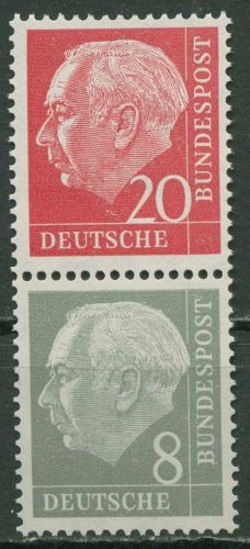 Bund 1960 Heuss/Ziffer (WZ lg.) Zusammendruck S 51 YII postfrisch