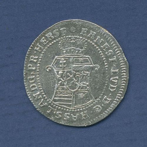 Hessen-Darmstadt 10 Kreuzer 1733 G K, Ernst Ludwig, sehr schön (m3805)