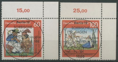 Bund 1991 Sorbische Sagen 1576/77 Ecke 2 mit TOP ESST Berlin (E1950)