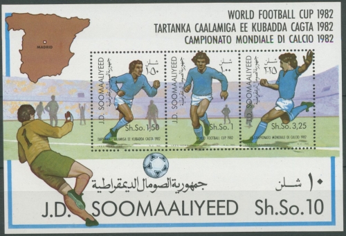 Somalia 1982 Fußballweltmeisterschaft Spanien Block 12 postfrisch (C23213)