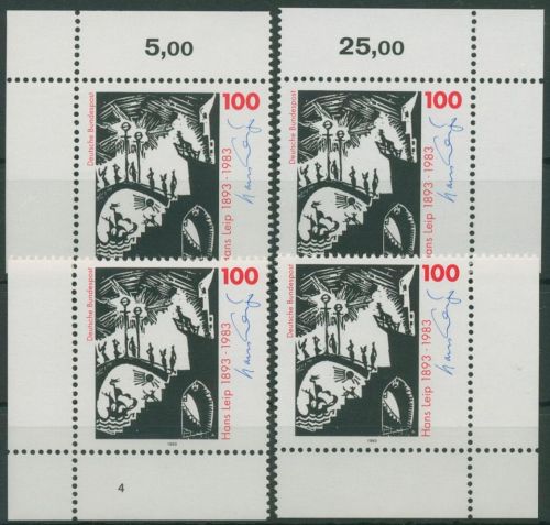 Bund 1993 Die Brücke Tuledu Hans Leip 1694 alle 4 Ecken postfrisch (E2170)