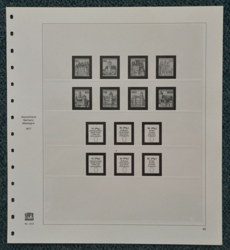 SAFE-dual Vordruckblätter Bund 1977/79 gebraucht, 2 Folien getönt (Z219)