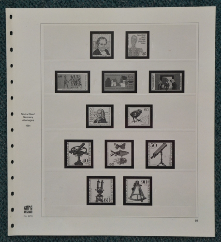 SAFE-dual Vordruckblätter Bund 1981/85 gebraucht, 2 Folien getönt (Z216)