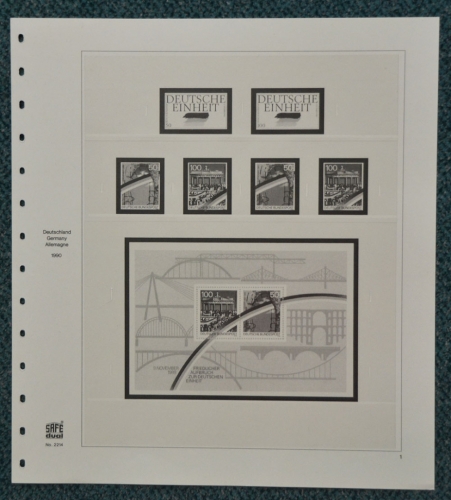 SAFE-dual Vordruckblätter Bund 03.10.1990/1992 gebraucht neuwertig (Z227)
