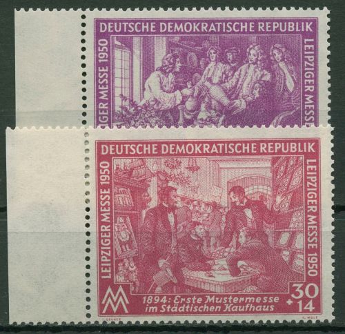 DDR 1950 Leipziger Frühjahrsmesse mit Seitenrand links 248/49 SR li. postfrisch