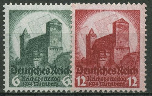 Deutsches Reich 1934 Reichsparteitag Nürnberg 546/47 postfrisch