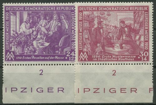 DDR 1950 Leipziger Frühjahrsmesse mit Unterrand 248/49 UR postfrisch