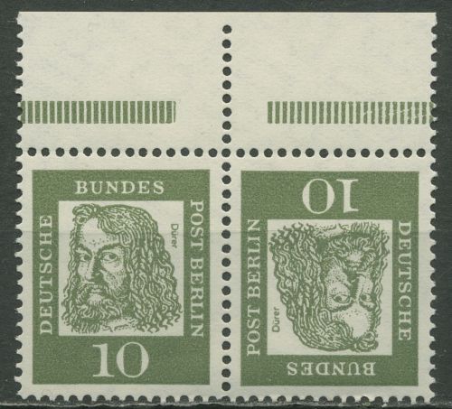 Berlin Zusammendrucke 1962 Dürer mit Oberrand K3 OR postfrisch