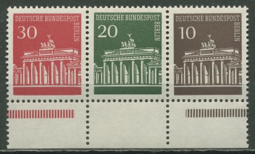 Berlin Zusammendrucke 1966 Brandenburger Tor W 43 UR 8ZL postfrisch