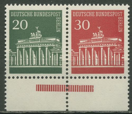 Berlin Zusammendrucke 1970 Brandenburger Tor W 45 UR postfrisch