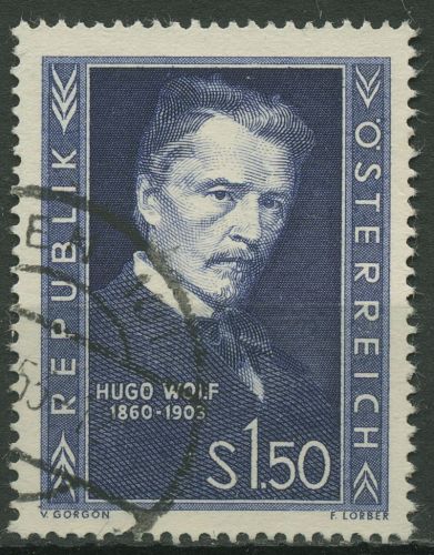 Österreich 1953 Komponist Hugo Wolf 981 gestempelt
