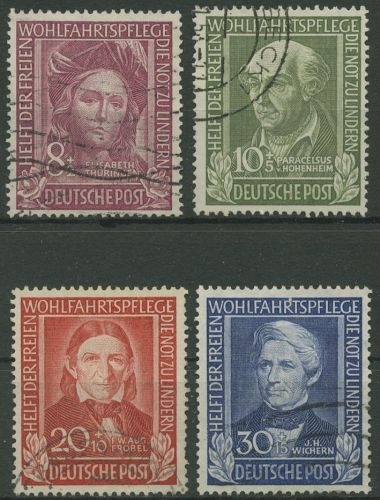 Bund 1949 Wohlfahrt Helfer der Menschheit 117/20 gestempelt, Zahnfehler (R19405)