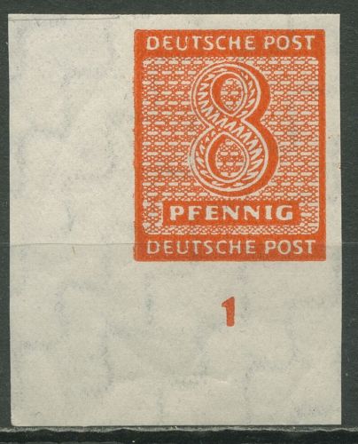 SBZ West-Sachsen 1945 Freim. Ziffern 118 X Ecke 3 unten links postfrisch