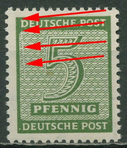 SBZ West-Sachsen Freimarken Ziffern mit Plattenfehler 128 Y w ? postfrisch