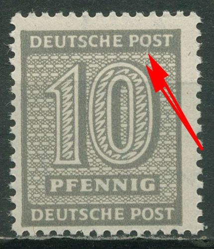 SBZ West-Sachsen Freimarken Ziffern mit Plattenfehler 131 X w a V postfrisch
