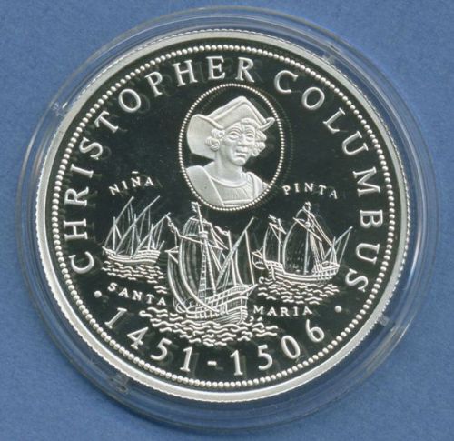 Somalia 150 Schilling 2000, Christoph Kolumbus, Silber KM 77 PP Kapsel (m5205)