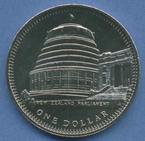 Neuseeland 1 Dollar 1978, Parlamentsgebäude KM 47 vz (m5211)