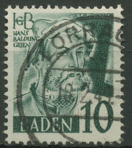 Französische Zone: Baden 1948/49 Hans Baldung Type II, 33 y II gestempelt