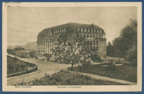 Bad Eilsen Kurhotel Fürstenhof, gelaufen 1924 (AK4569)