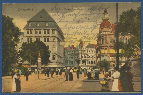 Düsseldorf Schadowstraße, gelaufen 1919 (AK4515)