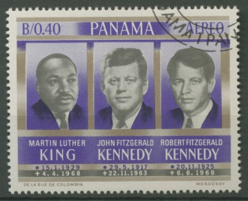 Panama 1968 Menschenrechte, King, Kennedy 1124 (aus Block 102) gestempelt