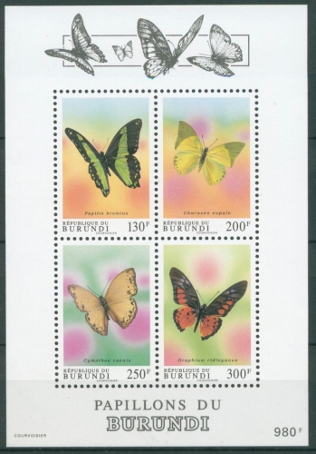 Burundi 1993 Schmetterlinge Block 134 postfrisch (C23323)