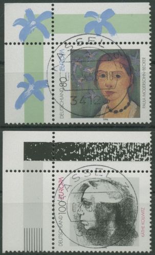 Bund 1996 Europa CEPT Berühmte Frauen 1854/55 Ecke 1 mit TOP-Stempel (E2576)