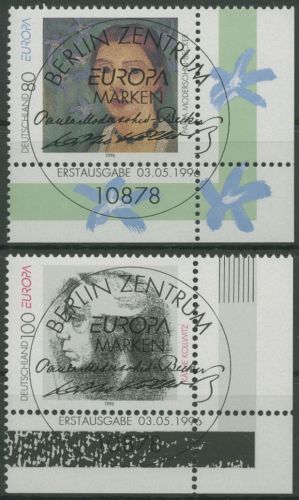Bund 1996 Europa CEPT Berühmte Frauen 1854/55 Ecke 4 mit TOP-ESST Berlin (E2585)