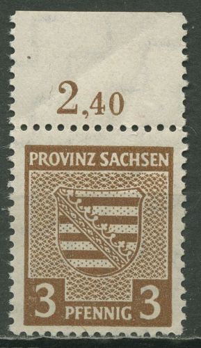 SBZ Provinz Sachsen 1945 74 X y OR postfrisch mit fluoreszierender Gummierung