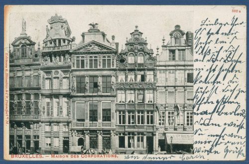 Brüssel Maison des Corporations, gelaufen 1905 (AK4584)