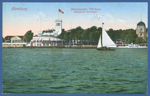 Uhlenhorster Fährhaus Restaurant Schwegler, gelaufen 1915 als Feldpost (AK4596)