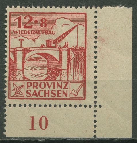 SBZ Provinz Sachsen 1946 Wiederaufbau 88 Aa Ecke 4 postfrisch