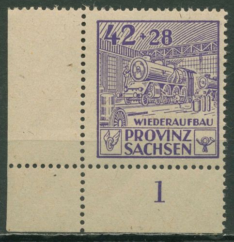 SBZ Provinz Sachsen 1946 Wiederaufbau 89 A Ecke 3 postfrisch