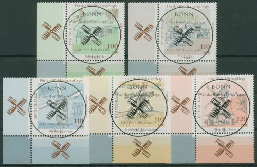 Bund 1997 Wasser-und Windmühlen 1948/52 Ecke 3 mit TOP-ESST Bonn (E2799)
