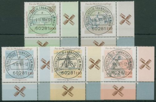 Bund 1997 Wasser-und Windmühlen 1948/52 Ecke 4 mit TOP-Stempel (E2801)