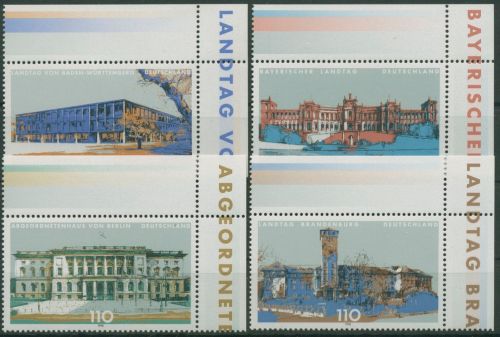 Bund 1998 Landesparlamente 1974/77 Ecke 2 postfrisch (E2863)
