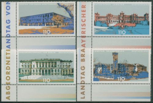 Bund 1998 Landesparlamente 1974/77 Ecke 3 postfrisch (E2864)