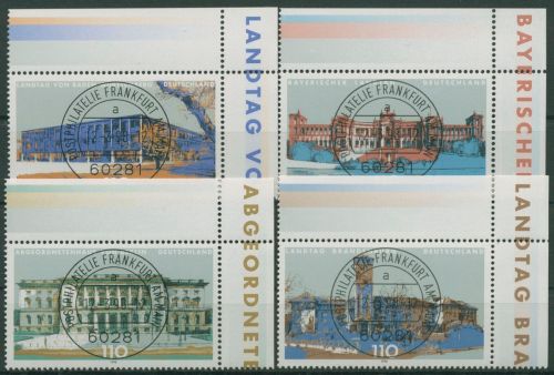 Bund 1998 Landesparlamente 1974/77 Ecke 2 mit TOP-Stempel (E2869)