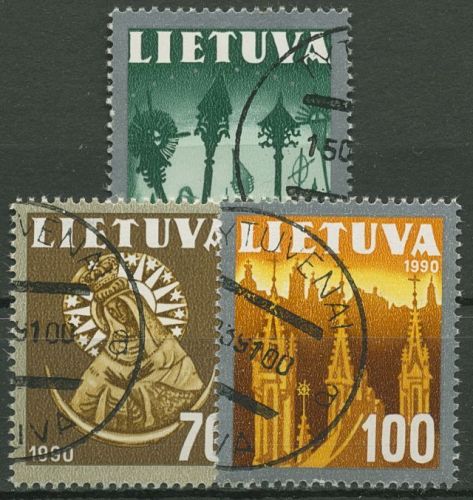 Litauen 1991 Nationale litauische Symbole 474/76 gestempelt