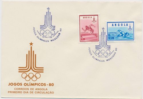 Angola 1980 Olympische Sommerspiele Moskau 633/34 FDC (X60946)