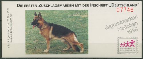Bund Jugendmarke 1995 Hunde Markenheftchen (1799) MH 20 postfrisch (C60173)